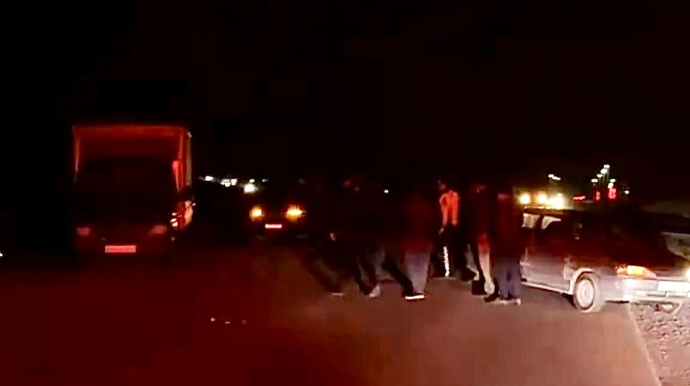 Göyçayda eyni yolda ard-arda qəza – Üç avtomobilə maddi ziyan dəydi - VİDEO