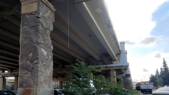 "Çermet" körpüsündə çatlar yaranıb? - FOTOLAR 