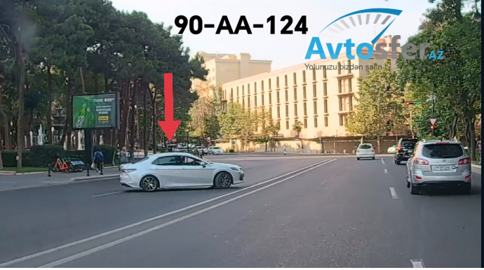 Nömrəsinə güvənən sürücü qanunu heçə saydı -90-AA-124  - VİDEO