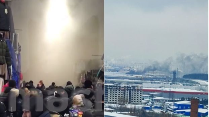 Moskvada azərbaycanəsilli iş adamlarına məxsus bazar yanır - VİDEO 