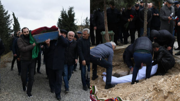 Bakıda avtomobillə vurularaq öldürülən alim dəfn olundu - FOTO 