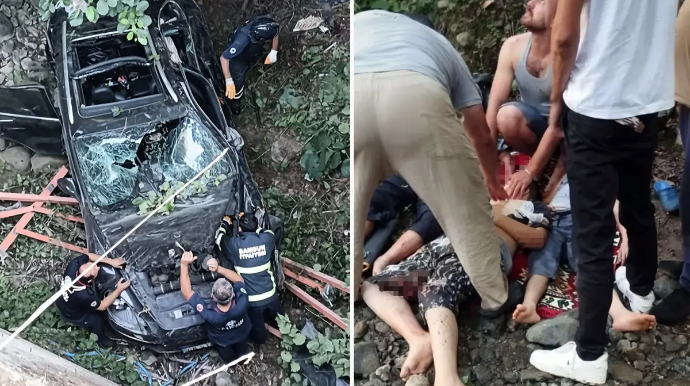 Azyaşlı idarə etdiyi avtomobili körpüdən aşırdı; ÖLDÜ – VİDEO