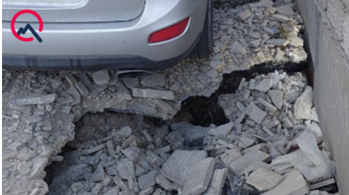 Sakinlərin şikayətçi olduğu yerdə yeni çökəkliklər yaranıb  - FOTO