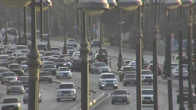 "Koroğlu"  metrostansiyası istiqamətində qəza yolda sıxlıq yaradıb - FOTO