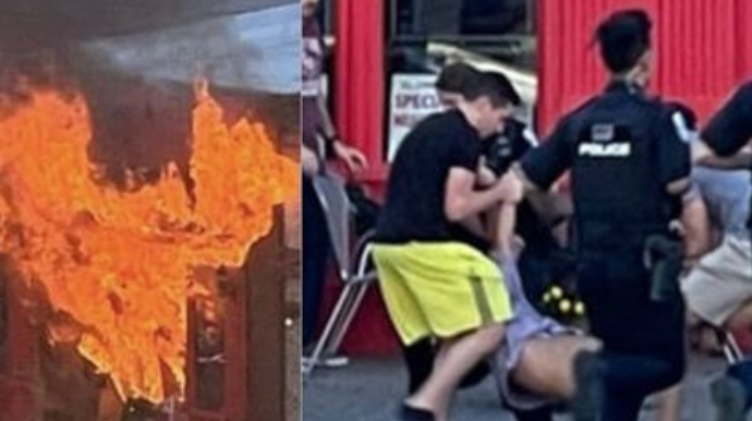  Avtomobilin çırpıldığı pab alovlara büründü: 14 yaralı   - VİDEO