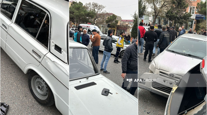 Sumqayıtda zəncirvari qəza: xəsarət alanlar var 