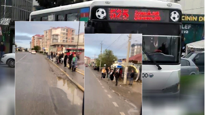 Masazırın nəqliyyat dərdi: Yeganə marşrut xəttinin avtobusları dayanacaqda saxlamır - VİDEO