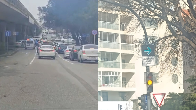 Bu nişanı görəndə qırmızı işıqda keçə bilərsiniz - Sürücülərin nəzərinə - VİDEO 