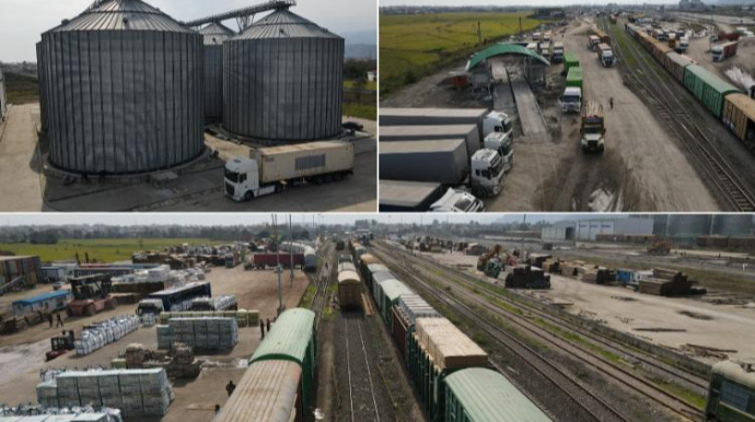 Astara terminalında rekord həddə yük daşınıb  - VİDEO