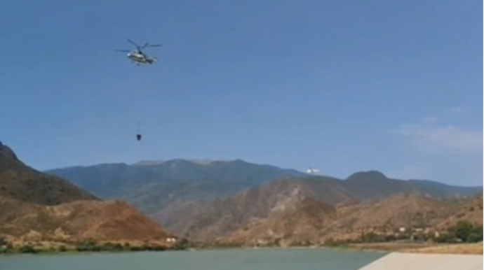 Ağdərədəki yanğın genişlənir - VİDEO