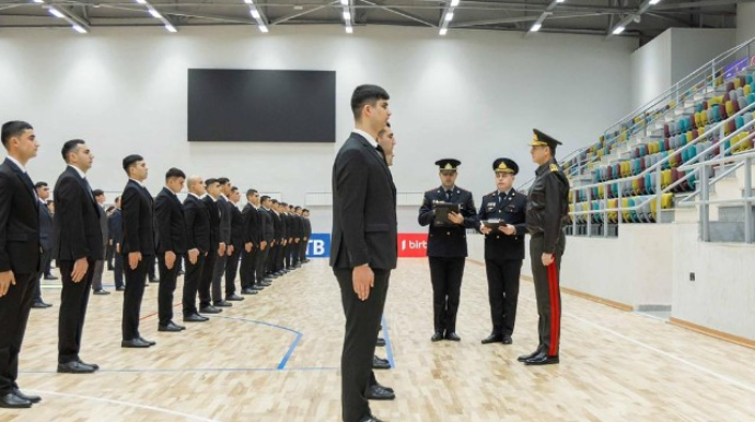 Vilayət Eyvazov Gəncədə qəbul və sıra baxışı keçirdi - 362 nəfəri polisə işə götürdü - VİDEO