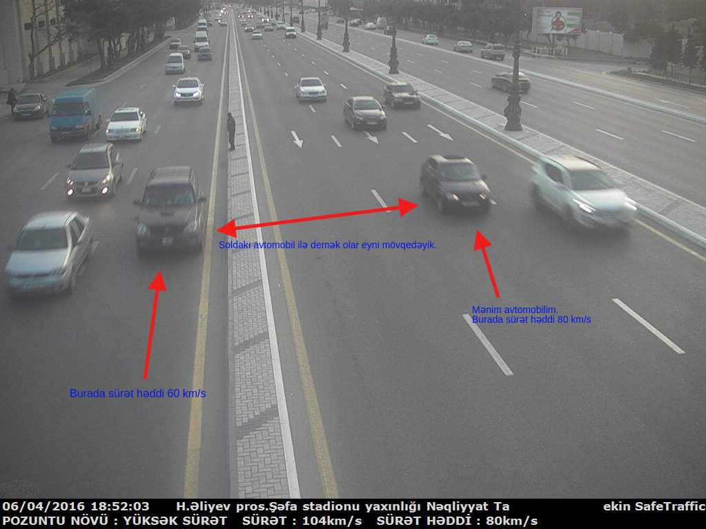 Sürəti soldakı aşır, radara sağdakı düşür - FOTOLAR