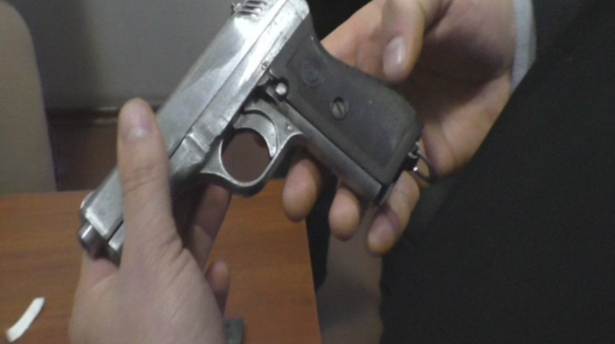 Balakəndə üzərində tapança gəzdirən şəxsdən narkotik götürülüb   - FOTO - VİDEO