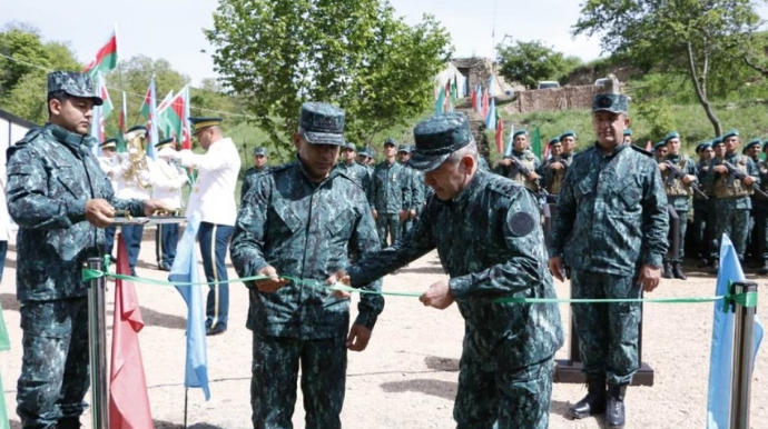 Azərbaycanın Ermənistanla sərhədində daha bir hərbi hissə fəaliyyətə başlayıb - FOTO