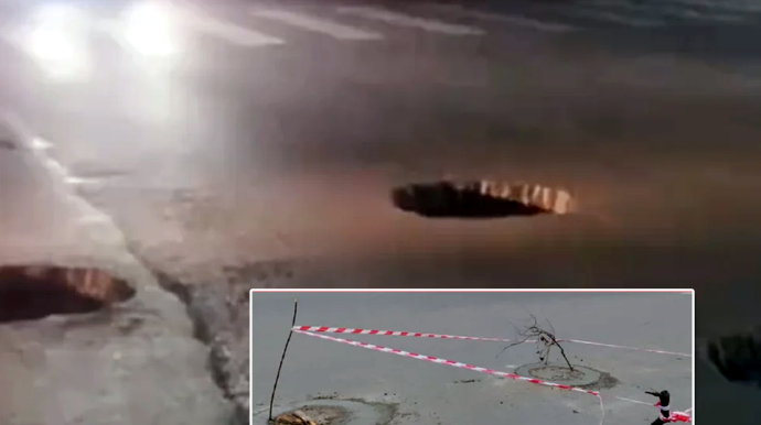 Şəhərin mərkəzində sürücülər üçün təhlükə - Kanalizasiya lükləri ... - VİDEO