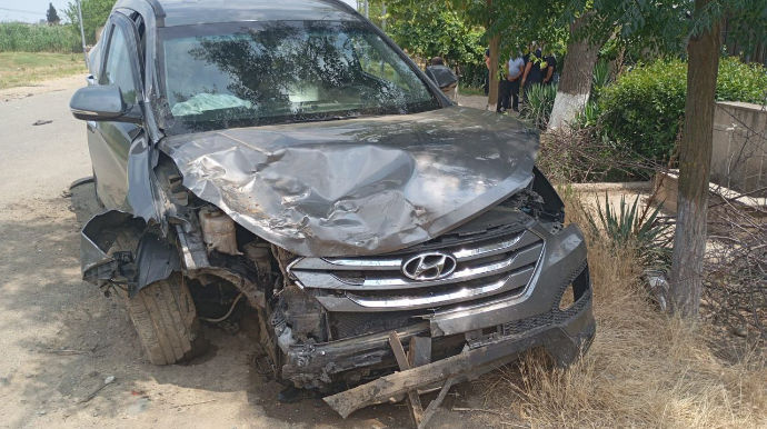 Biləsuvarda ağır qəza - Baba və nəvəsi öldü - VİDEO