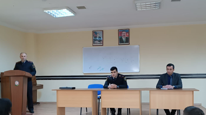 Oğuzda məktəblilərlə görüşlər keçirilib  - FOTO