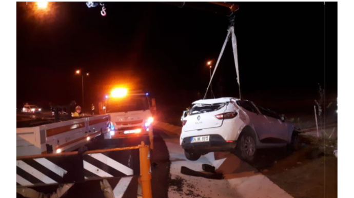 Yolda çıxan avtomobil aşdı: sürücü yerindəcə öldü - FOTOLAR 