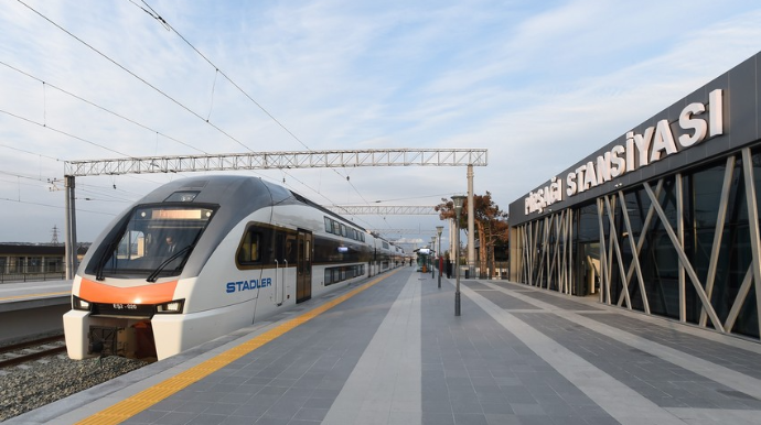 Abşeron dairəvi dəmir yolu xəttində sərnişindaşıma 43 % artıb