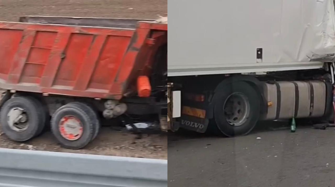 Tovuzda yük avtomobilləri toqquşdu - VİDEO  - YENİLƏNİB