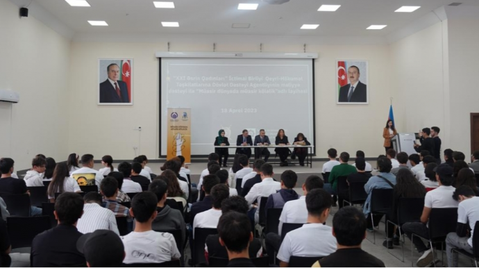 “Müasir dünyada müasir köləlik” layihəsi çərçivəsində tədbir keçirilib  - FOTO