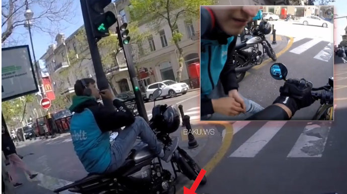 Bakıda tum qabıqlarını yerə tökən gəncə etiraz - VİDEO 