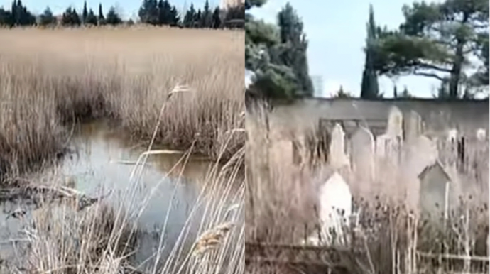 Zabrat qəbiristanlığı baxımsız halda: Sakinlər yaxınlarını ziyarət edə bilmirlər - VİDEO