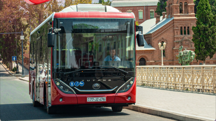 Gəncədə 3 marşrut avtobusunun hərəkət sxemi müvəqqəti dəyişdirilir 
