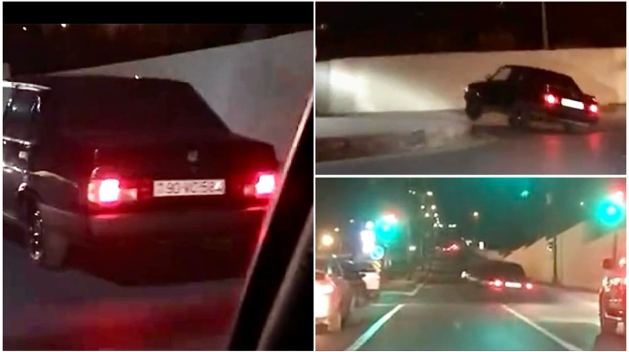 Dostlarının “tırka”sı ilə “Tofaş”ı “ikitəkər” qaldırıb  “şou” göstərdi   - VİDEO