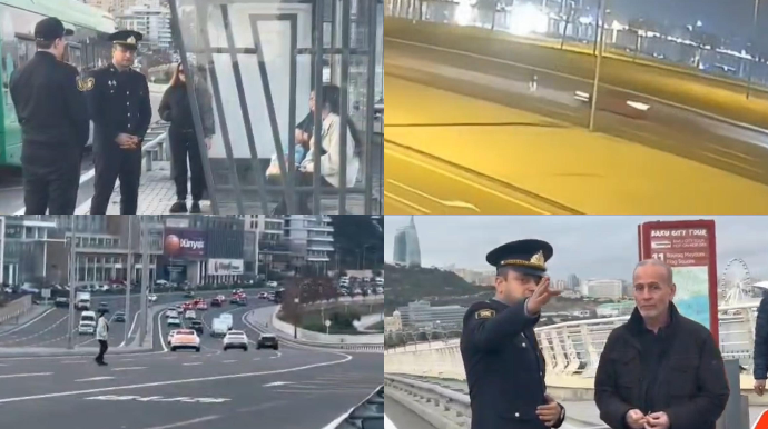 Səbaildə yol polisi qayda pozan piyadalara qarşı tədbir keçirdi - "Diqqətli olun" - VİDEO 