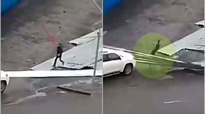 Rusiyada dağıdıcı qasırğa:  Güclü külək işıqforları, hasarları və hətta insanları uçurdur - VİDEO 