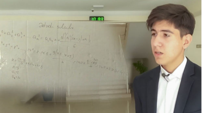 Salyan məktəblisinin böyük uğuru: Yeni riyazi düstur kəşf etdi    - VİDEO
