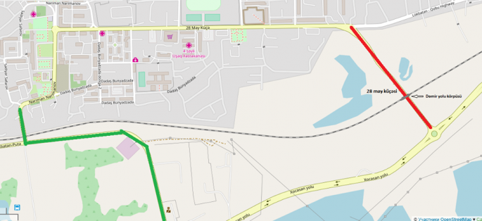 Lökbatanın giriş hissəsində hərəkət məhdudlaşdırılır - XƏRİTƏ