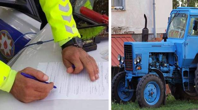 Nakotikin təsiri altında traktor sürdü - Sürücülük hüququndan 2 illik məhrum edildi 