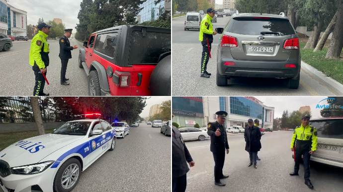 Nizamidə avtomobillər yoxlanıldı; 15 sürücüyə protokol tərtib olundu - VİDEO 