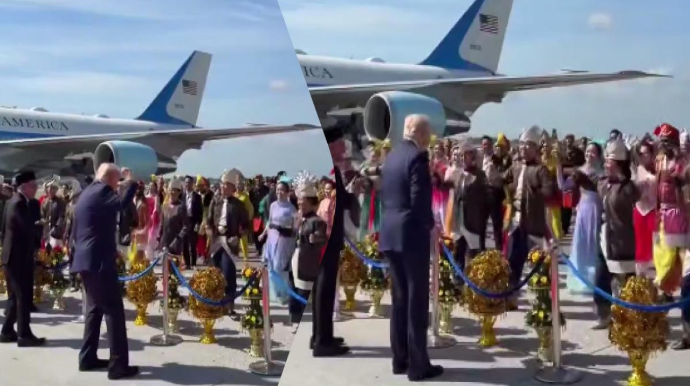 Aeroportdakı rəqsi viral oldu - VİDEO