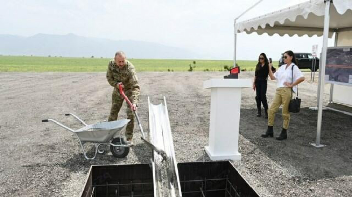 Prezident Laçın Beynəlxalq Hava Limanının təməlini qoyub