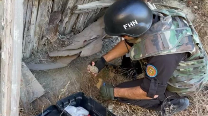 Qaraçuxurda hərbi sursat tapıldı - VİDEO 