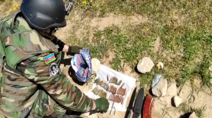 Bakıda döyüş sursatları tapılıb - VİDEO 