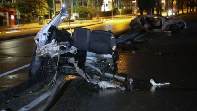 Sərxoş sürücü qəza törətdi: avtomobil 5 hissəyə ayrıldı - FOTO