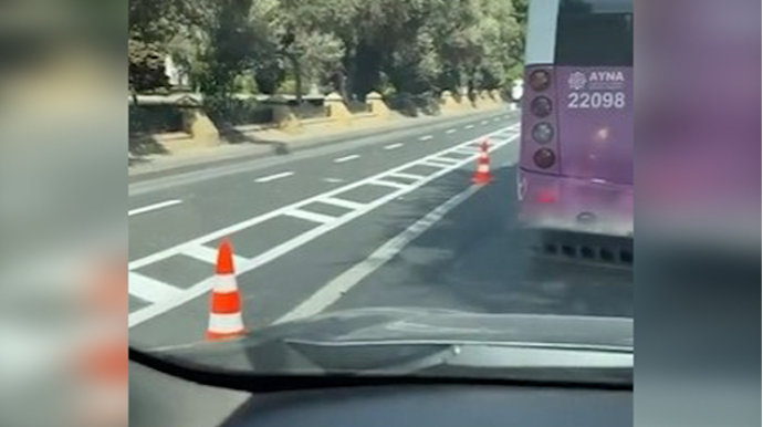 Prospektdəki yeni xətlənmə narazılıq yaratdı - VİDEO