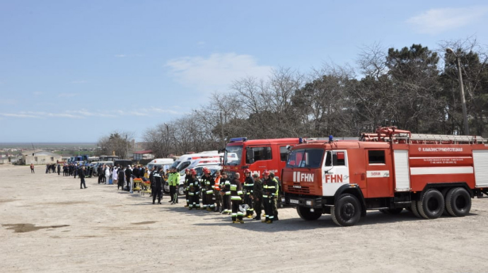 FHN nümunəvi mülki müdafiə məşqi keçirib - FOTO 
