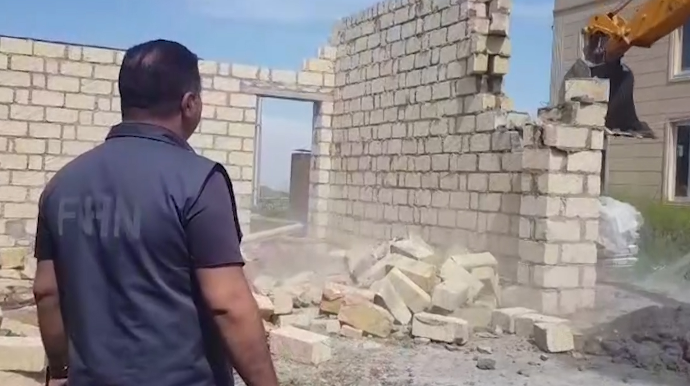 Gəncə-Qazax avtomobil yolunun kənarında qanunsuz tikintinin qarşısı alınıb  - FOTO - VİDEO