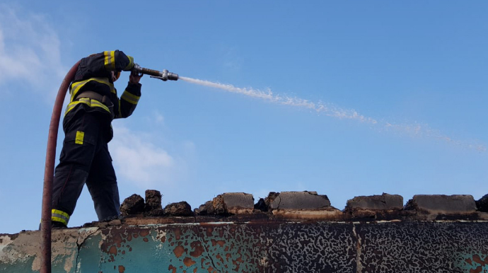 Bakıda zavod ərazisində yanğın olub