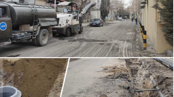 "Azəravtoyol" asfalt çəkir, “Azərsu” sökür - AÇIQLAMA - FOTO-VİDEO 