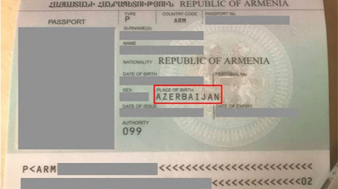 Qarabağ ermənisinin pasportunda doğum yeri Azərbaycan yazıldı  - FOTO