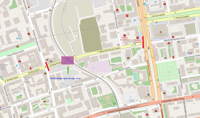 28 May küçəsində hərəkət məhdudlaşacaq