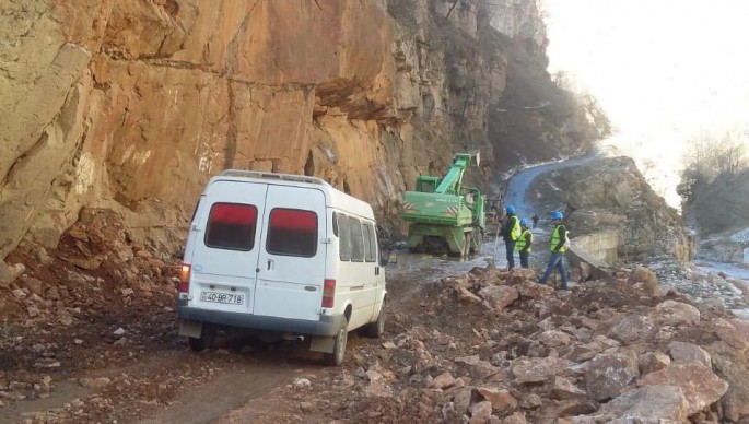 Quba-Xınalıq yolunda hərəkət bərpa olunub - FOTO