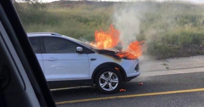 "Ford" yanıb - Beyləqanda