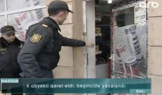 Bakıda iş başında yaxalanan oğru polisə bıçaq çəkdi – FOTO+VİDEO